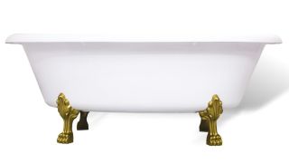 Ванна из искусственного камня AquaStone Оливия 180x90см ножки золото